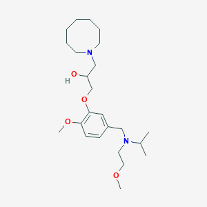 molecular formula C24H42N2O4 B3805584 1-(1-azocanyl)-3-(5-{[isopropyl(2-methoxyethyl)amino]methyl}-2-methoxyphenoxy)-2-propanol 