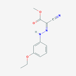 molecular formula C12H13N3O3 B380559 Methyl cyano[(3-ethoxyphenyl)hydrazono]acetate 