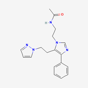 N-(2-{4-phenyl-5-[2-(1H-pyrazol-1-yl)ethyl]-1H-imidazol-1-yl}ethyl)acetamide
