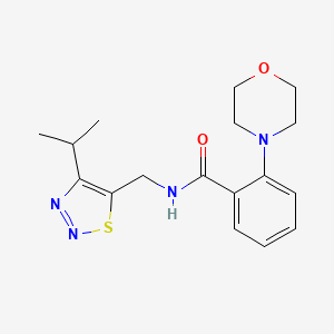 molecular formula C17H22N4O2S B3805607 N-[(4-isopropyl-1,2,3-thiadiazol-5-yl)methyl]-2-morpholin-4-ylbenzamide 
