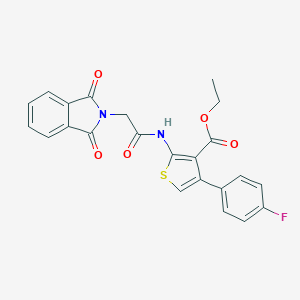 molecular formula C23H17FN2O5S B380562 ethyl 2-{[(1,3-dioxo-1,3-dihydro-2H-isoindol-2-yl)acetyl]amino}-4-(4-fluorophenyl)-3-thiophenecarboxylate 