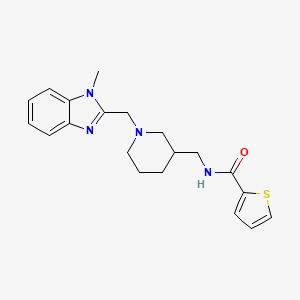 molecular formula C20H24N4OS B3805637 N-({1-[(1-methyl-1H-benzimidazol-2-yl)methyl]-3-piperidinyl}methyl)-2-thiophenecarboxamide 
