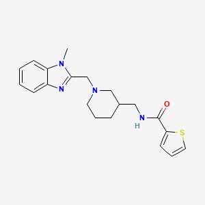 N-({1-[(1-methyl-1H-benzimidazol-2-yl)methyl]-3-piperidinyl}methyl)-2-thiophenecarboxamide