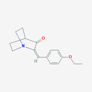 molecular formula C16H19NO2 B380564 2-(4-Ethoxybenzylidene)quinuclidin-3-one 