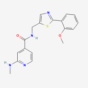 molecular formula C18H18N4O2S B3805641 N-{[2-(2-methoxyphenyl)-1,3-thiazol-5-yl]methyl}-2-(methylamino)isonicotinamide 