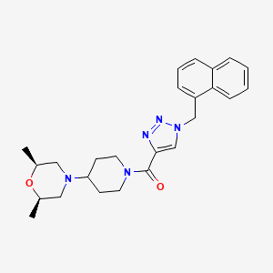 (2R*,6S*)-2,6-dimethyl-4-(1-{[1-(1-naphthylmethyl)-1H-1,2,3-triazol-4-yl]carbonyl}-4-piperidinyl)morpholine