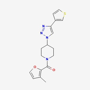 molecular formula C17H18N4O2S B3805682 1-(3-methyl-2-furoyl)-4-[4-(3-thienyl)-1H-1,2,3-triazol-1-yl]piperidine 