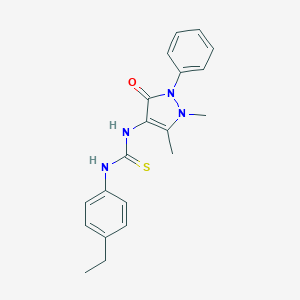 N-(1,5-dimethyl-3-oxo-2-phenyl-2,3-dihydro-1H-pyrazol-4-yl)-N'-(4-ethylphenyl)thiourea