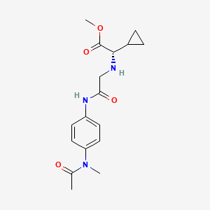 molecular formula C17H23N3O4 B3805704 methyl (2S)-{[2-({4-[acetyl(methyl)amino]phenyl}amino)-2-oxoethyl]amino}(cyclopropyl)acetate 