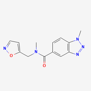 N-(5-isoxazolylmethyl)-N,1-dimethyl-1H-1,2,3-benzotriazole-5-carboxamide