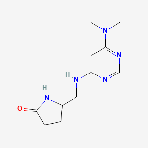 5-({[6-(dimethylamino)-4-pyrimidinyl]amino}methyl)-2-pyrrolidinone