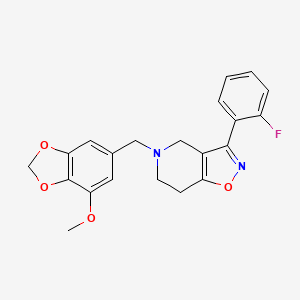 3-(2-fluorophenyl)-5-[(7-methoxy-1,3-benzodioxol-5-yl)methyl]-4,5,6,7-tetrahydroisoxazolo[4,5-c]pyridine