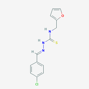 molecular formula C13H12ClN3OS B380580 4-chlorobenzaldehyde N-(2-furylmethyl)thiosemicarbazone 