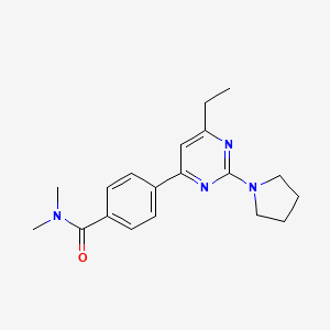 4-(6-ethyl-2-pyrrolidin-1-ylpyrimidin-4-yl)-N,N-dimethylbenzamide