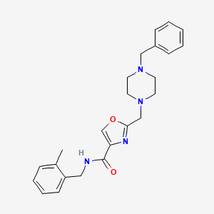 2-[(4-benzyl-1-piperazinyl)methyl]-N-(2-methylbenzyl)-1,3-oxazole-4-carboxamide