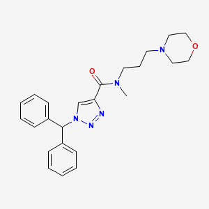 molecular formula C24H29N5O2 B3805824 1-(diphenylmethyl)-N-methyl-N-[3-(4-morpholinyl)propyl]-1H-1,2,3-triazole-4-carboxamide 