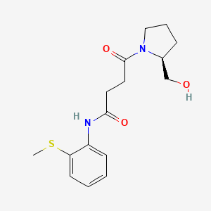molecular formula C16H22N2O3S B3805834 4-[(2S)-2-(hydroxymethyl)pyrrolidin-1-yl]-N-[2-(methylthio)phenyl]-4-oxobutanamide 
