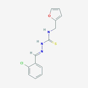 molecular formula C13H12ClN3OS B380584 2-chlorobenzaldehyde N-(2-furylmethyl)thiosemicarbazone 