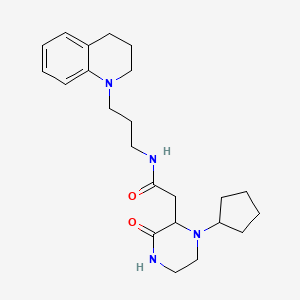 2-(1-cyclopentyl-3-oxo-2-piperazinyl)-N-[3-(3,4-dihydro-1(2H)-quinolinyl)propyl]acetamide