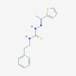 molecular formula C15H17N3S2 B380587 1-(2-thienyl)ethanone N-(2-phenylethyl)thiosemicarbazone 
