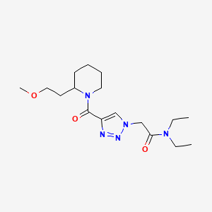 molecular formula C17H29N5O3 B3805872 N,N-diethyl-2-(4-{[2-(2-methoxyethyl)-1-piperidinyl]carbonyl}-1H-1,2,3-triazol-1-yl)acetamide 