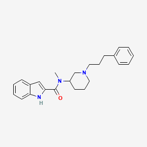 molecular formula C24H29N3O B3805886 N-methyl-N-[1-(3-phenylpropyl)-3-piperidinyl]-1H-indole-2-carboxamide 