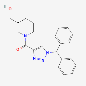 molecular formula C22H24N4O2 B3805891 (1-{[1-(diphenylmethyl)-1H-1,2,3-triazol-4-yl]carbonyl}-3-piperidinyl)methanol 