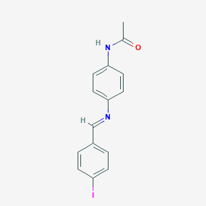molecular formula C15H13IN2O B380590 N-{4-[(4-iodobenzylidene)amino]phenyl}acetamide 