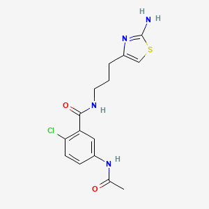 5-(acetylamino)-N-[3-(2-amino-1,3-thiazol-4-yl)propyl]-2-chlorobenzamide