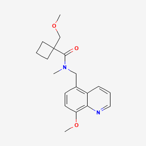 1-(methoxymethyl)-N-[(8-methoxyquinolin-5-yl)methyl]-N-methylcyclobutanecarboxamide