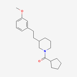 molecular formula C20H29NO2 B3805912 1-(cyclopentylcarbonyl)-3-[2-(3-methoxyphenyl)ethyl]piperidine 