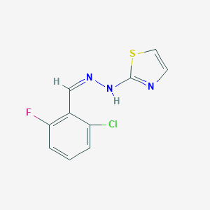 molecular formula C10H7ClFN3S B380592 (Z)-2-(2-(2-chloro-6-fluorobenzylidene)hydrazinyl)thiazole 