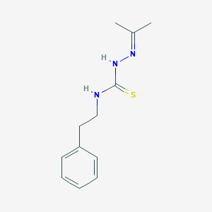 molecular formula C12H17N3S B380593 N-(2-phenylethyl)-2-(propan-2-ylidene)hydrazinecarbothioamide 