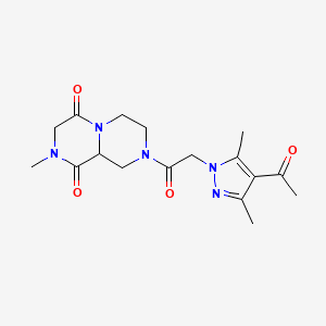 8-[(4-acetyl-3,5-dimethyl-1H-pyrazol-1-yl)acetyl]-2-methyltetrahydro-2H-pyrazino[1,2-a]pyrazine-1,4(3H,6H)-dione