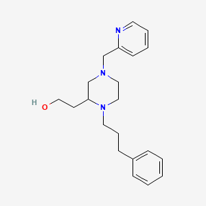 2-[1-(3-phenylpropyl)-4-(2-pyridinylmethyl)-2-piperazinyl]ethanol