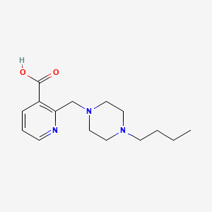 molecular formula C15H23N3O2 B3805959 2-[(4-butylpiperazin-1-yl)methyl]nicotinic acid 