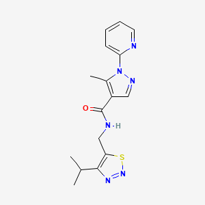 N-[(4-isopropyl-1,2,3-thiadiazol-5-yl)methyl]-5-methyl-1-pyridin-2-yl-1H-pyrazole-4-carboxamide