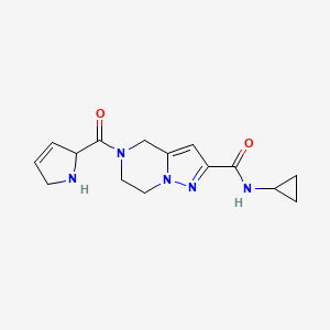 N-cyclopropyl-5-(2,5-dihydro-1H-pyrrol-2-ylcarbonyl)-4,5,6,7-tetrahydropyrazolo[1,5-a]pyrazine-2-carboxamide