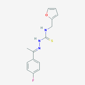 molecular formula C14H14FN3OS B380600 1-(4-fluorophenyl)ethanone N-(2-furylmethyl)thiosemicarbazone 