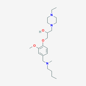 molecular formula C22H39N3O3 B3806007 1-(4-{[butyl(methyl)amino]methyl}-2-methoxyphenoxy)-3-(4-ethyl-1-piperazinyl)-2-propanol 