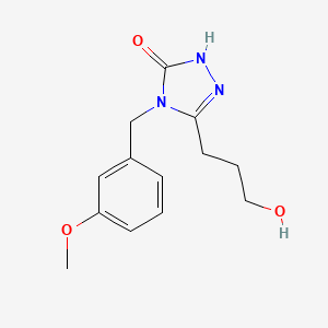 molecular formula C13H17N3O3 B3806014 5-(3-hydroxypropyl)-4-(3-methoxybenzyl)-2,4-dihydro-3H-1,2,4-triazol-3-one 