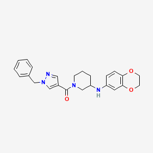 molecular formula C24H26N4O3 B3806020 1-[(1-benzyl-1H-pyrazol-4-yl)carbonyl]-N-(2,3-dihydro-1,4-benzodioxin-6-yl)-3-piperidinamine 