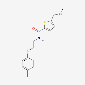 molecular formula C17H21NO2S2 B3806040 5-(methoxymethyl)-N-methyl-N-{2-[(4-methylphenyl)thio]ethyl}thiophene-2-carboxamide 