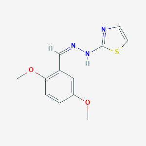 molecular formula C12H13N3O2S B380605 2,5-Dimethoxybenzaldehyde 1,3-thiazol-2-ylhydrazone 
