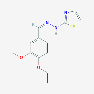 molecular formula C13H15N3O2S B380608 4-Ethoxy-3-methoxybenzaldehyde 1,3-thiazol-2-ylhydrazone 
