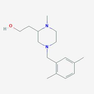 2-[4-(2,5-dimethylbenzyl)-1-methyl-2-piperazinyl]ethanol