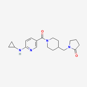 1-[(1-{[6-(cyclopropylamino)-3-pyridinyl]carbonyl}-4-piperidinyl)methyl]-2-pyrrolidinone