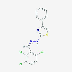 molecular formula C16H10Cl3N3S B380610 (Z)-4-phenyl-2-(2-(2,3,6-trichlorobenzylidene)hydrazinyl)thiazole 