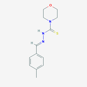 molecular formula C13H17N3OS B380611 N'-(4-methylbenzylidene)-4-morpholinecarbothiohydrazide CAS No. 385402-09-5