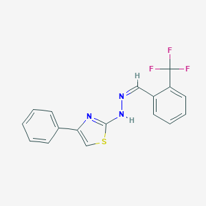 molecular formula C17H12F3N3S B380612 (Z)-4-phenyl-2-(2-(2-(trifluoromethyl)benzylidene)hydrazinyl)thiazole 